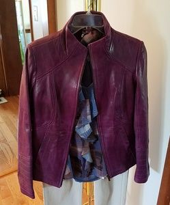 Lovely plum color leather jacket medium